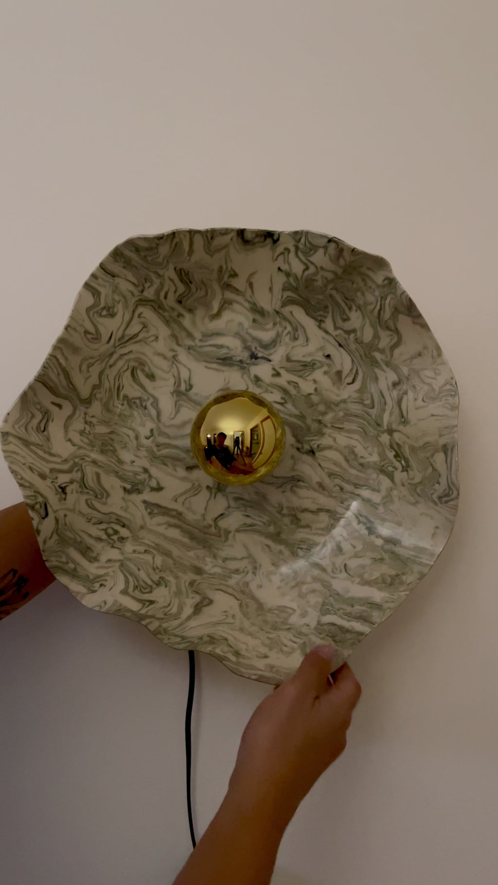 Nimbus Sconce: Made-to-Order Nerikomi Porcelain Wall Sconce